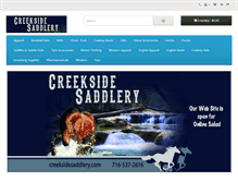Tablet Screenshot of creeksidesaddlery.com